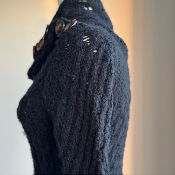 Free People Button Collar Knit Sweater Dress Gray size Small - Picture 5 of 14